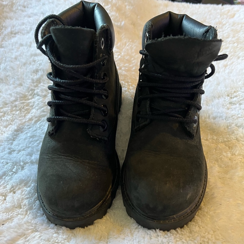 Timberland Black Lace-Up Boots